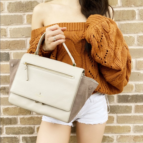 Kate Spade suede leather satchel - Picture 2 of 8